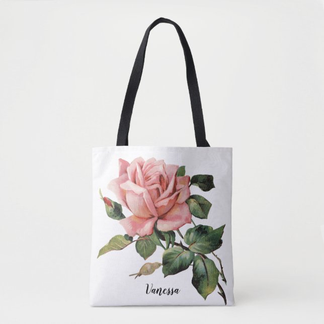 Tote Bag Le cru s'est levé avec le nom (Devant)