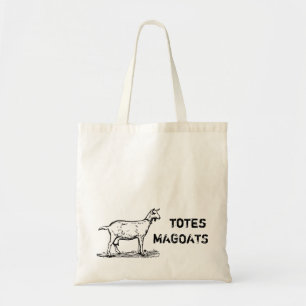 Tote Bag Le cru Totes une plus grande chèvre des textes de