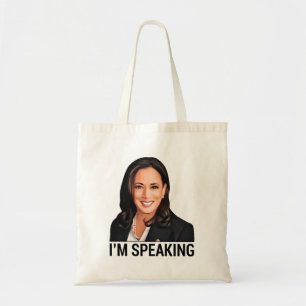 Tote Bag Le débat de Kamala Harris sur le thème "Je parle