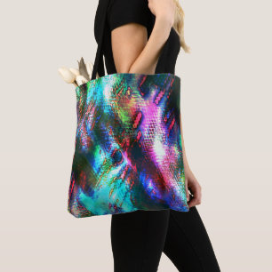 Tote Bag Le dernier recyclage d'image, la texture colorée v