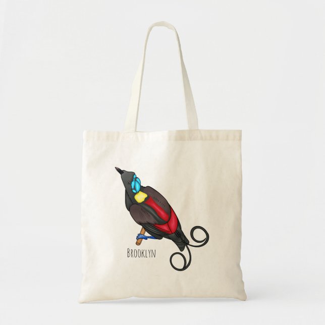 Tote Bag Le dessin animé oiseau de paradis de Wilson (Devant)