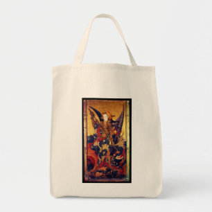 Tote Bag Le diable de St Michael Vanguishing en chevalier m