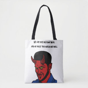 Tote Bag Le diable rouge Demon Man Lucifer Hell cite Art