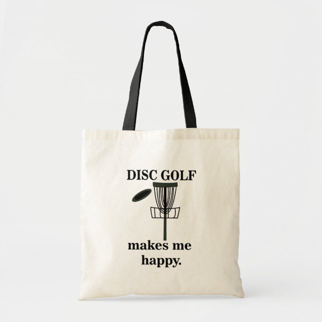Tote Bag Le Disc Golf Me Rend Heureux Disc Golf  (Devant)