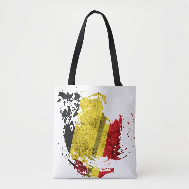 Tote Bag le drapeau de la Belgique (Devant)