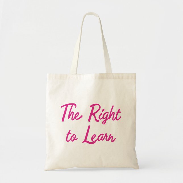 Tote Bag Le droit d'apprendre (Devant)