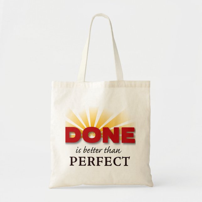 Tote Bag Le fait est mieux que parfait (Devant)