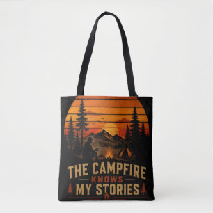 Tote Bag Le feu de camp connaît mes histoires