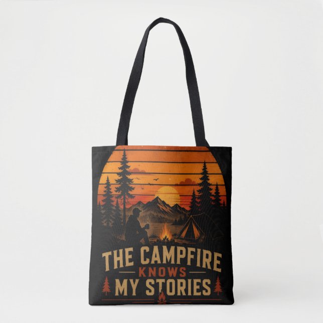 Tote Bag Le feu de camp connaît mes histoires (Devant)