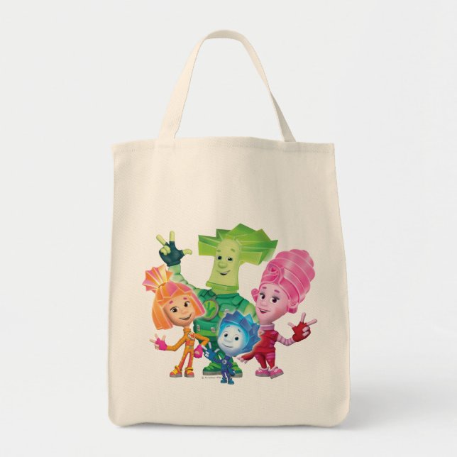 Tote Bag Le Fixies | la famille de Fixie (Devant)