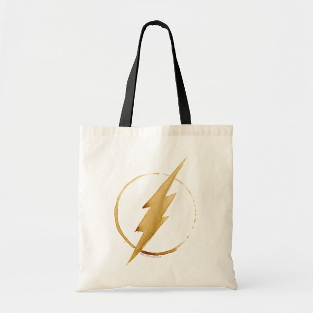 Tote Bag Le Flash | Emblème de la poitrine jaune (Devant)