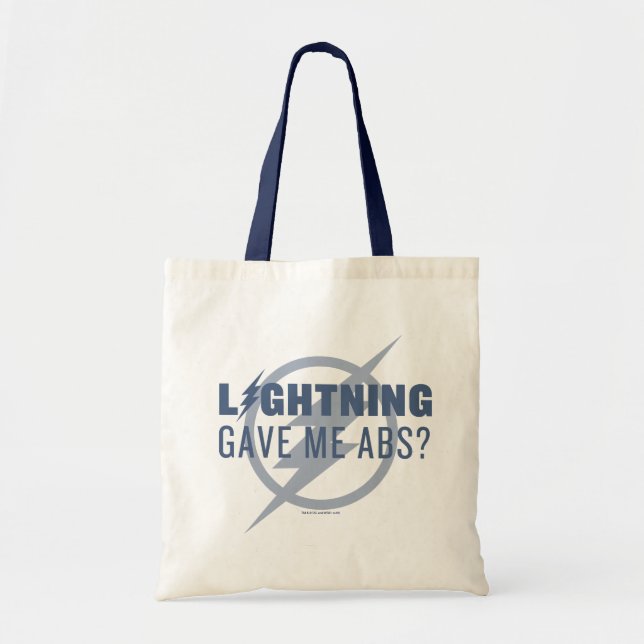 Tote Bag Le Flash | "La foudre m'a donné des abs ?" (Devant)
