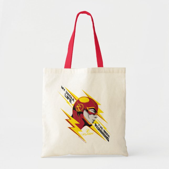 Tote Bag Le Flash | Toute ma vie j'ai couru (Devant)