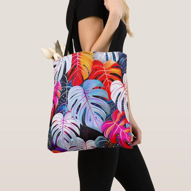 Tote Bag Le Foliage Tropical De La Jungle Paradise (De près)