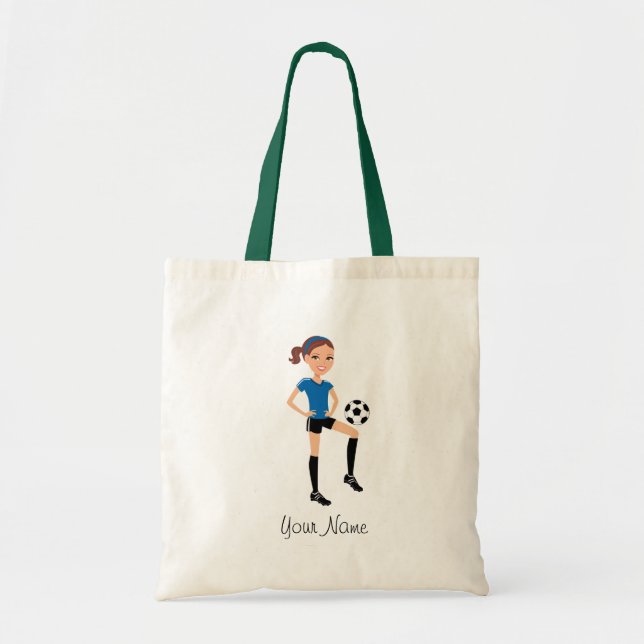 Tote Bag Le footballeur de la fille personnalisé (Devant)