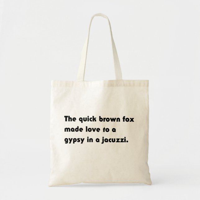 Tote Bag Le Fox Brun Rapide... Tee Pangram Jacuzzi Gitan (Devant)