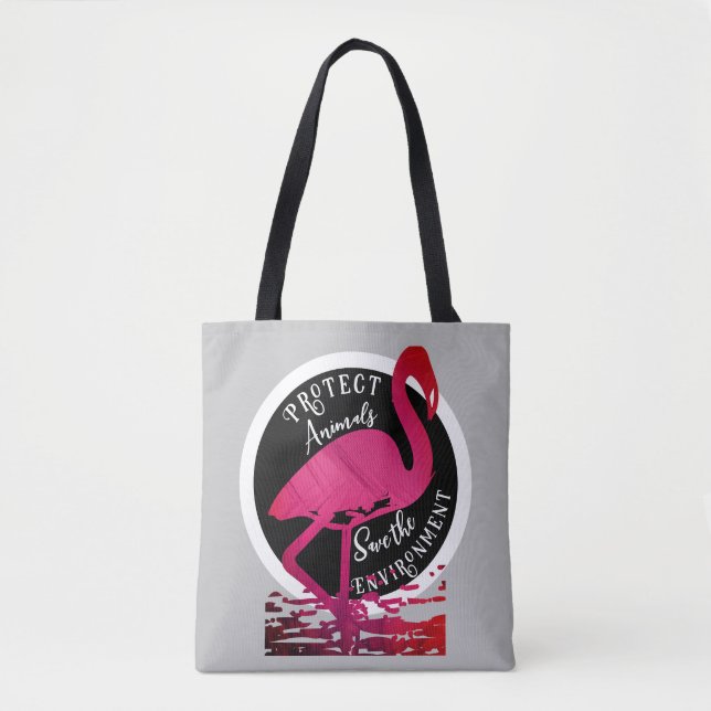 Tote Bag Le gardien du flamant rose (Devant)