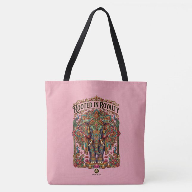 Tote Bag Le Géant Douce : Conception Artistique d'Éléphant (Devant)