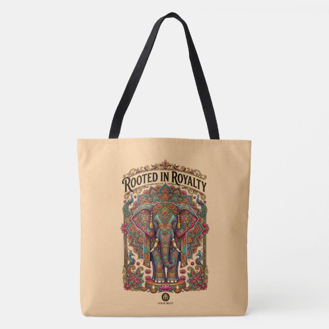 Tote Bag Le Géant Doux : Conception Artistique d'Éléphant (Devant)