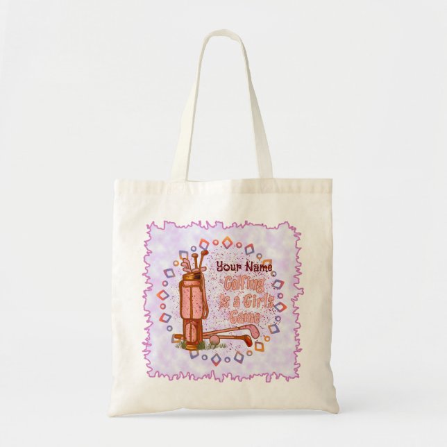 Tote Bag Le golf est un jeu de filles (Devant)