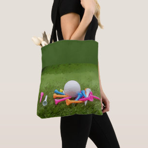 Tote Bag Le golf qui rafraîchit la balle de golf et les te