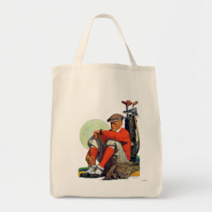 Tote Bag Le golfeur a continué l'attente