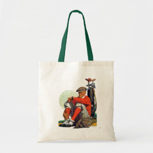 Tote Bag Le golfeur a continué l'attente