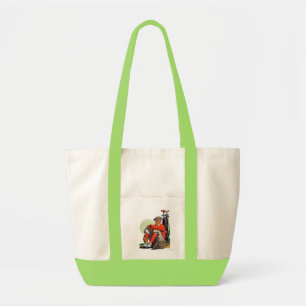 Tote Bag Le golfeur a continué l'attente