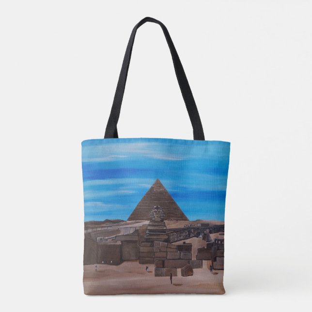 Tote Bag Le Grand Sphinx et la Pyramide de Khafre (Dos)