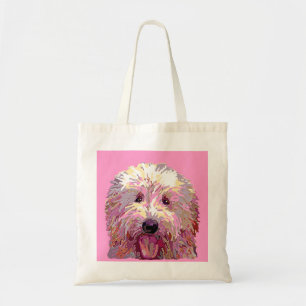 Tote Bag Le griffonnage dans Dazzlilng rose colore