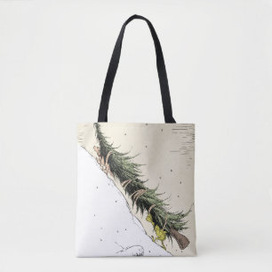 Tote Bag Le Grinch et Max rapportent le sapin de Noël