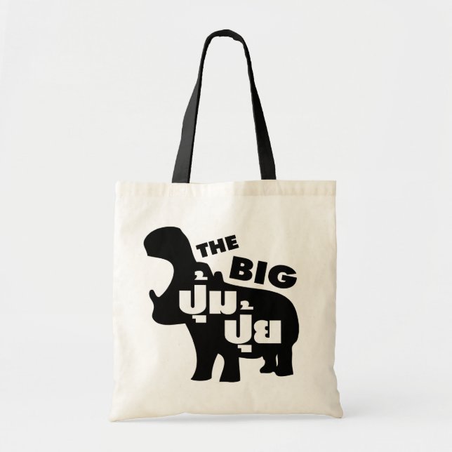 Tote Bag LE GROS PUM PUI décollé en langue thaï (Devant)