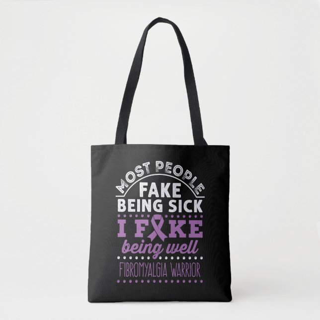 Tote Bag Le guerrier de sensibilisation à la fibromyalgie f (Devant)