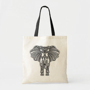 Tote Bag Le henné Mehndi a décoré l'éléphant d'Asie