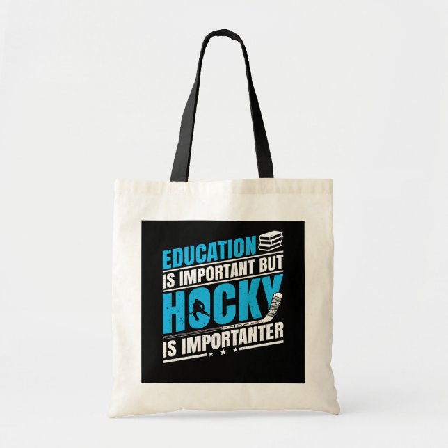 Tote Bag Le hockey amusant est important (Devant)