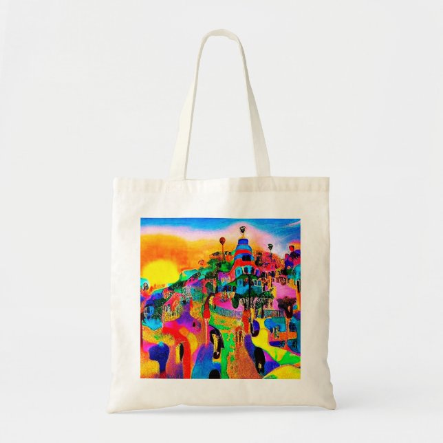 Tote Bag Le jardin aux multiples couleurs (Devant)