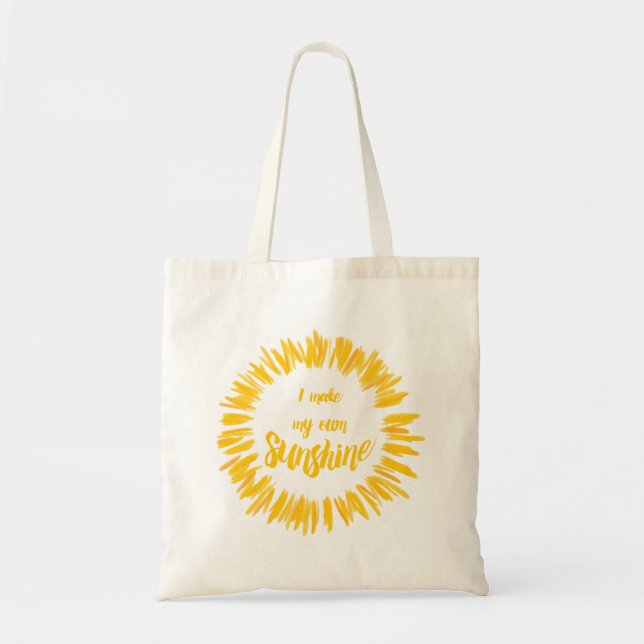 Tote Bag Le jaune I font mon propre graphique de soleil (Devant)