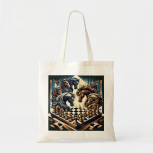 Tote Bag Le jeu des chevaliers - les échecs rencontre l'ima