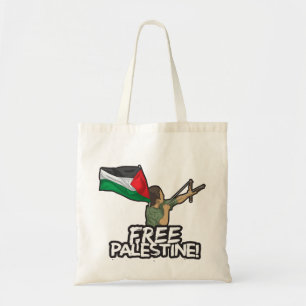 Tote Bag Le jeune Palestinien Resister porte le drapeau de