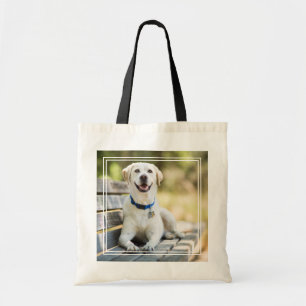 Tote Bag Le Labrador Jaune Est Sur Le Banc