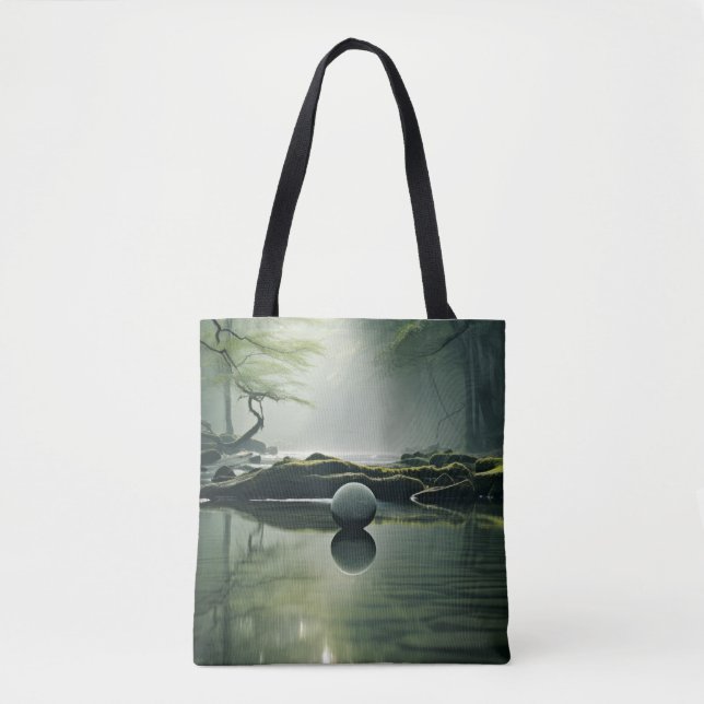 Tote Bag Le Lac Mist Nature paisible (Devant)
