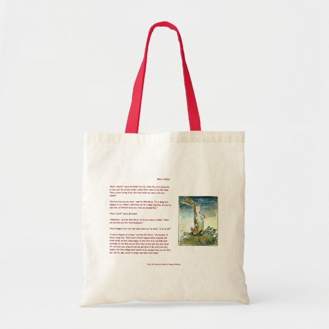 Tote Bag Le lapin de velventine - quel est vrai ? (Devant)