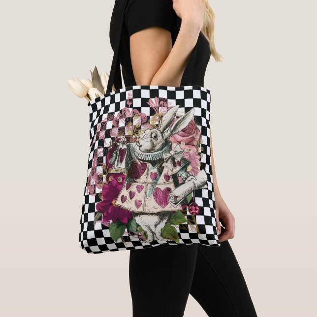 Tote Bag Le lapin moderne Alice au pays des merveilles (De près)