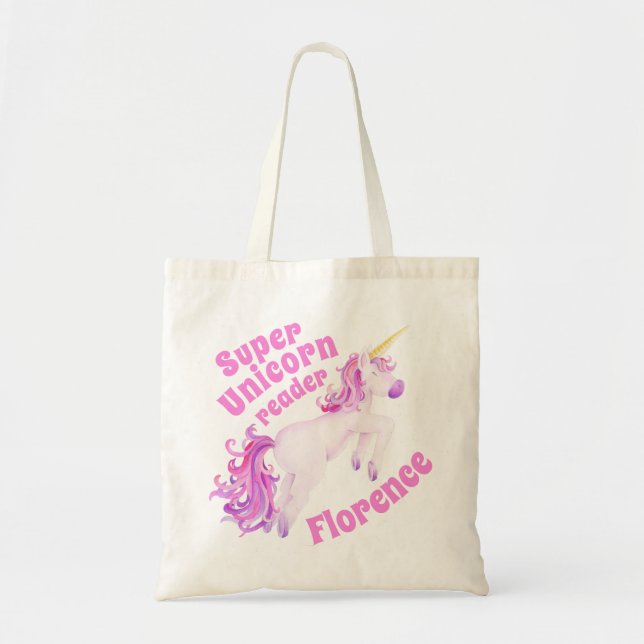 Tote Bag Le lecteur superbe de licorne badine le cartable (Devant)