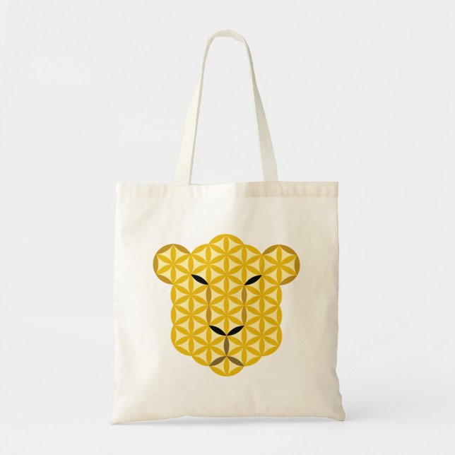 Tote Bag Le Léopard De Vie - Animaux Sacrés 01. (Devant)