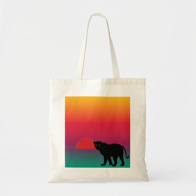Tote Bag Le léopard du coucher du soleil en Afrique (Devant)