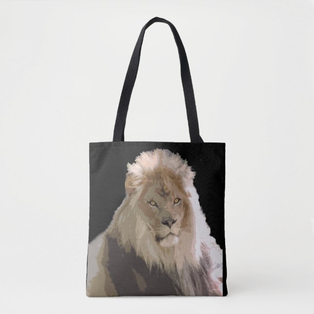 Tote Bag Le Lion noir (Devant)