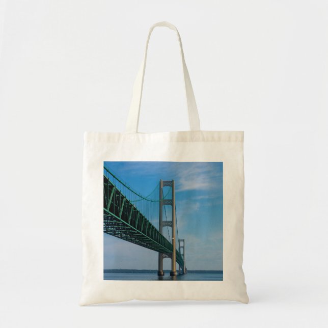 Tote Bag Le long du pont Mackinac (Devant)