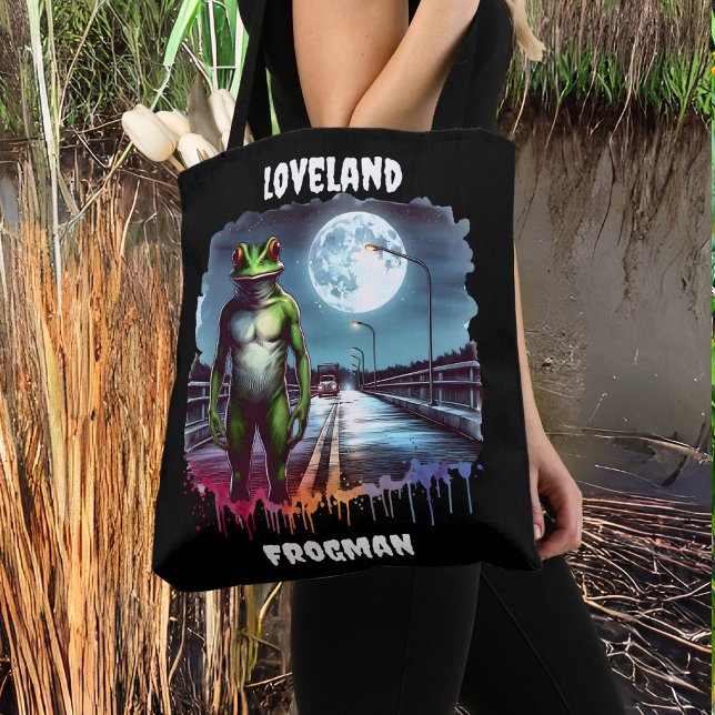 Tote Bag Le Loveland Frogman | Ohio Cryptid (Créateur téléchargé)