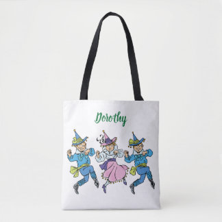 Tote Bag Le Magicien d'Oz vintage, Mignons Munchkins dansan